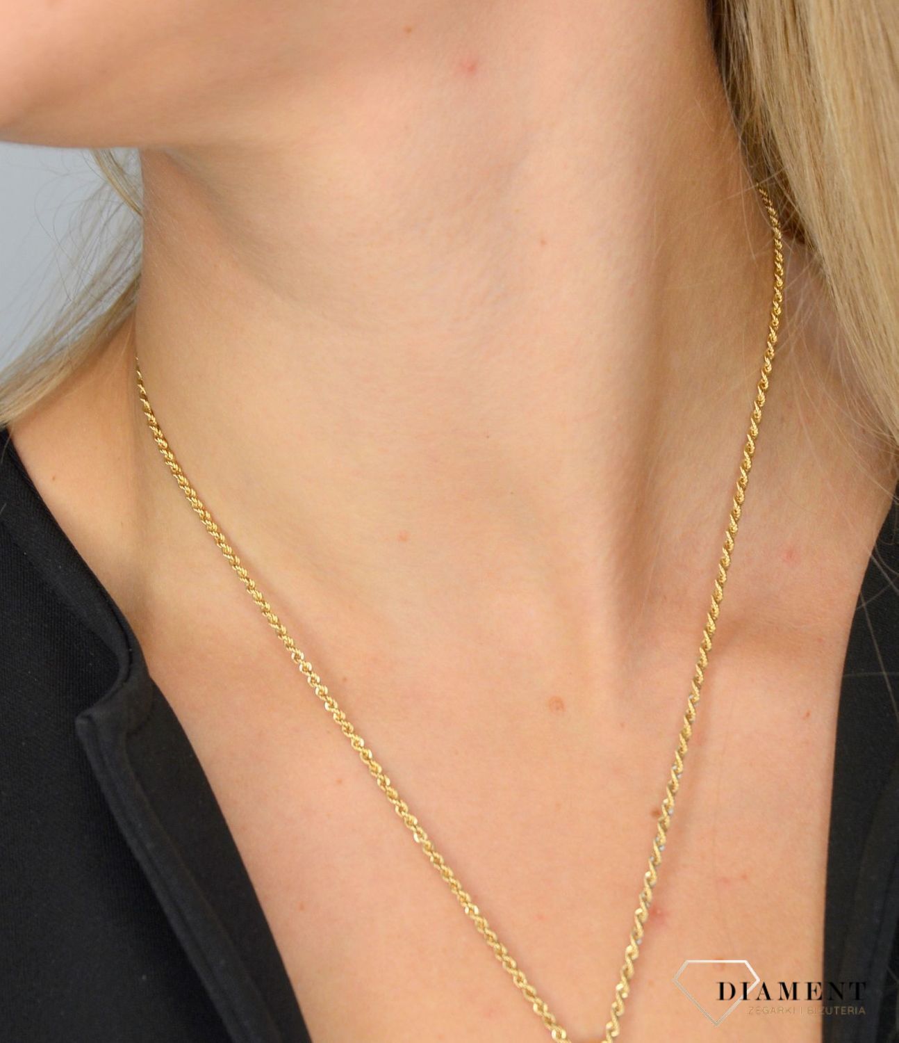 Złoty łańcuszek 585 o szerokości 2 mm DIA-LAN-1159-585 2mm.jpg